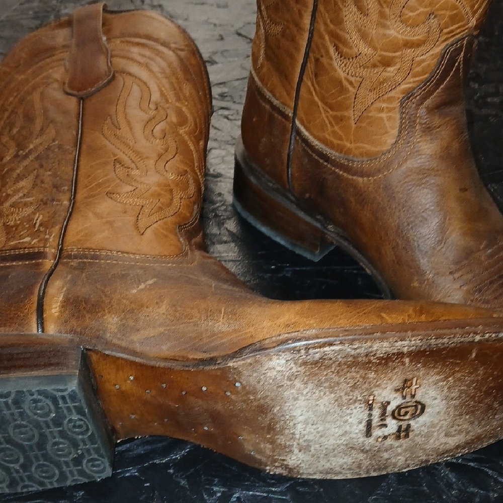 Circle G Brown Embroidered Leather Western Cowboy… - image 4